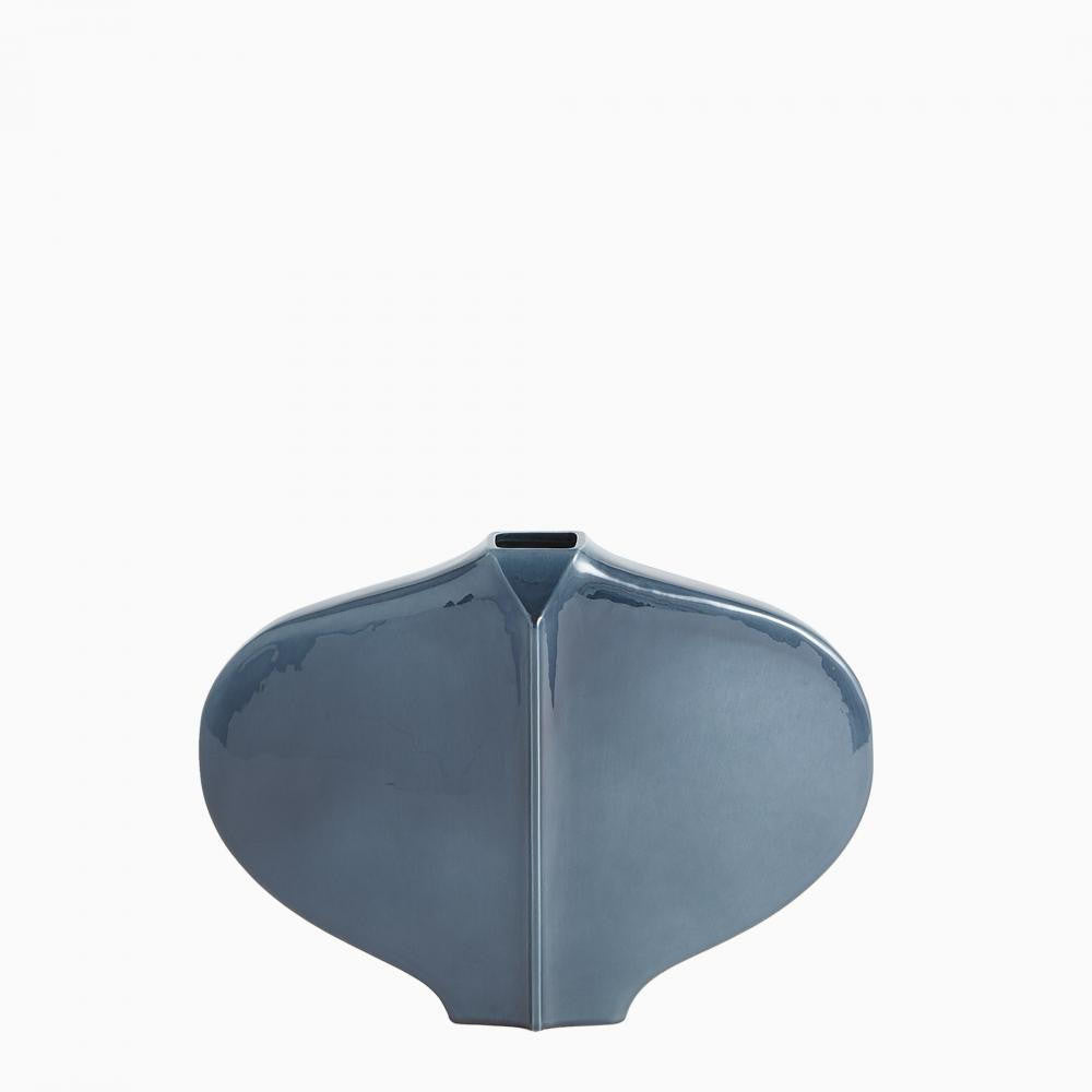 Global Views Center Ridge Small Blue Vase
