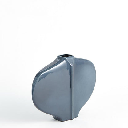 Global Views Center Ridge Small Blue Vase