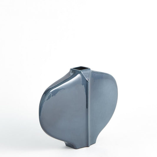 Global Views Center Ridge Small Blue Vase
