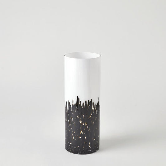 Global Views Confetti Small Black/White Vase