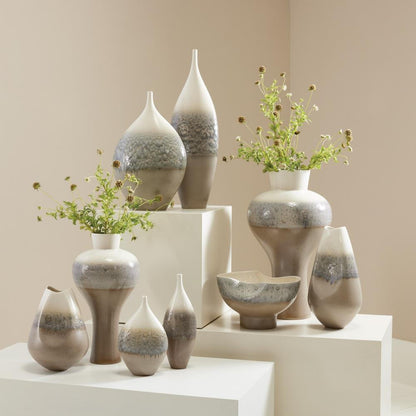 Global Views Cream Rises Swell Large Vase