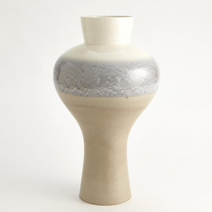 Global Views Cream Rises Swell Large Vase