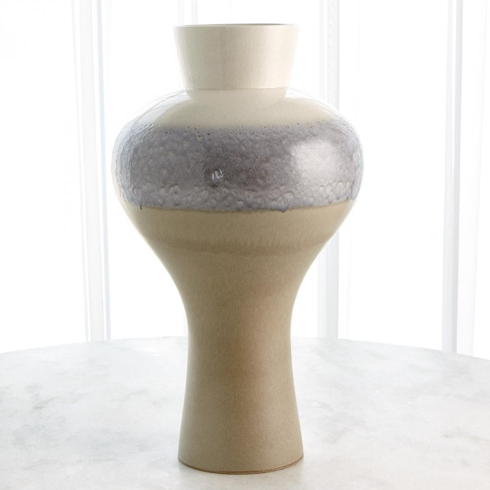 Global Views Cream Rises Swell Large Vase