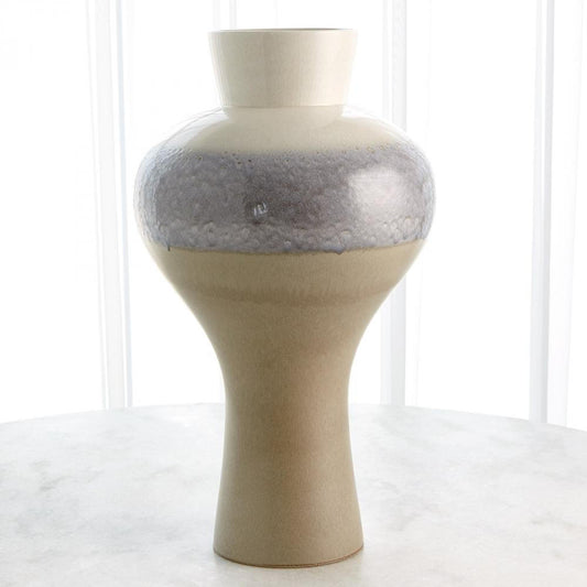 Global Views Cream Rises Swell Large Vase