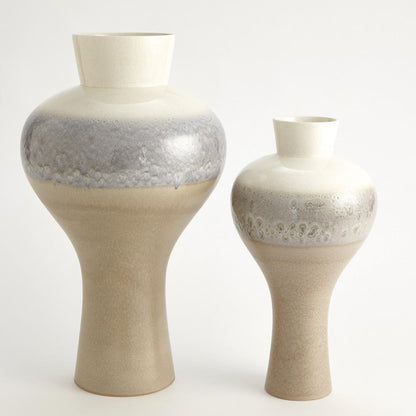 Global Views Cream Rises Swell Large Vase