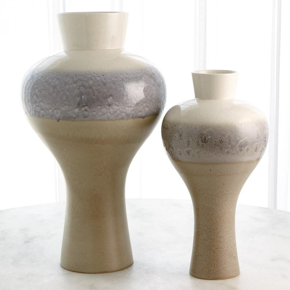 Global Views Cream Rises Swell Large Vase
