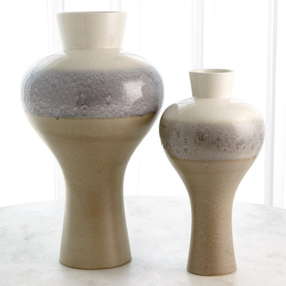 Global Views Cream Rises Swell Large Vase