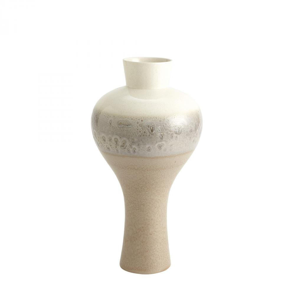 Global Views Cream Rises Swell Small Vase