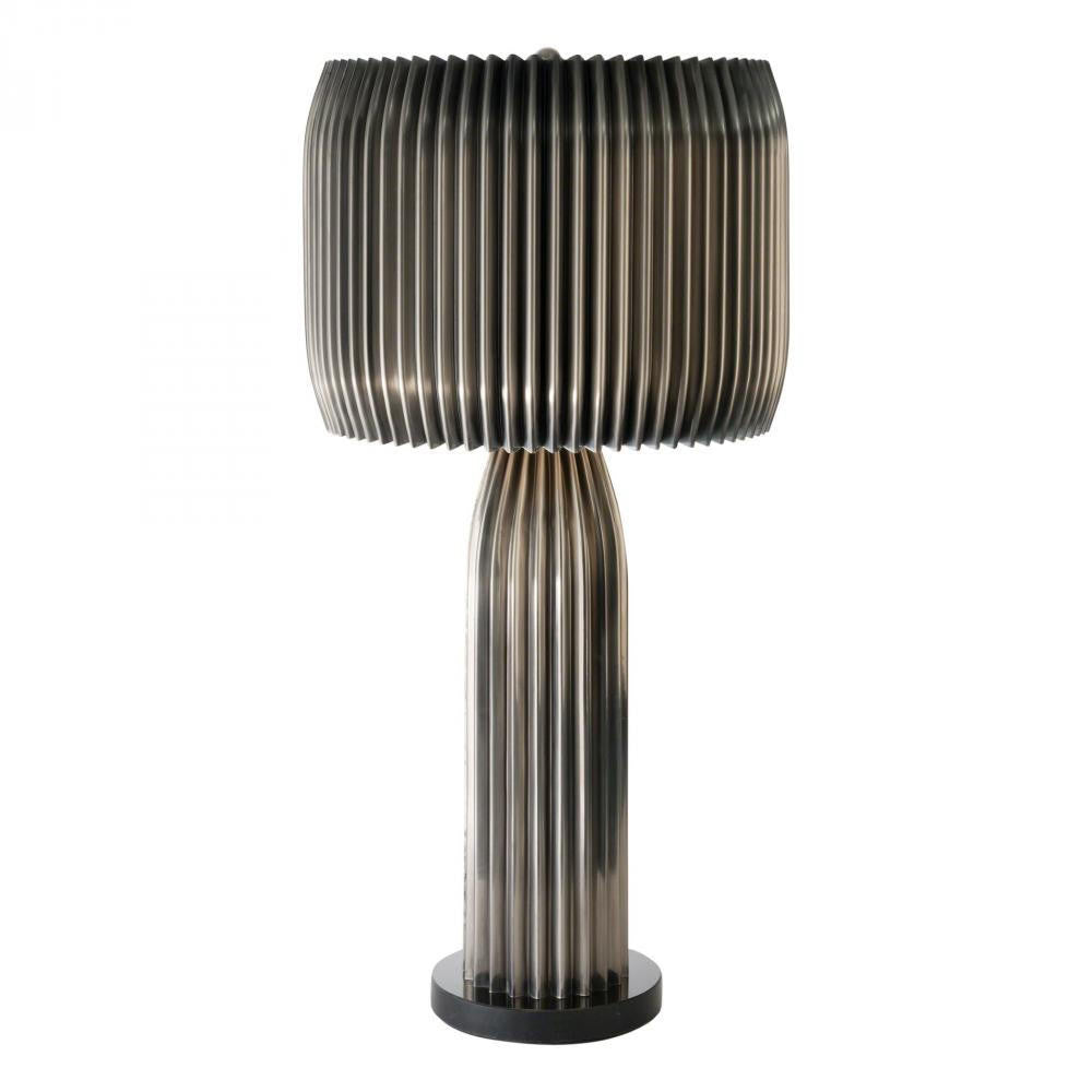 Global Views Crimp Antique Nickel Table Lamp