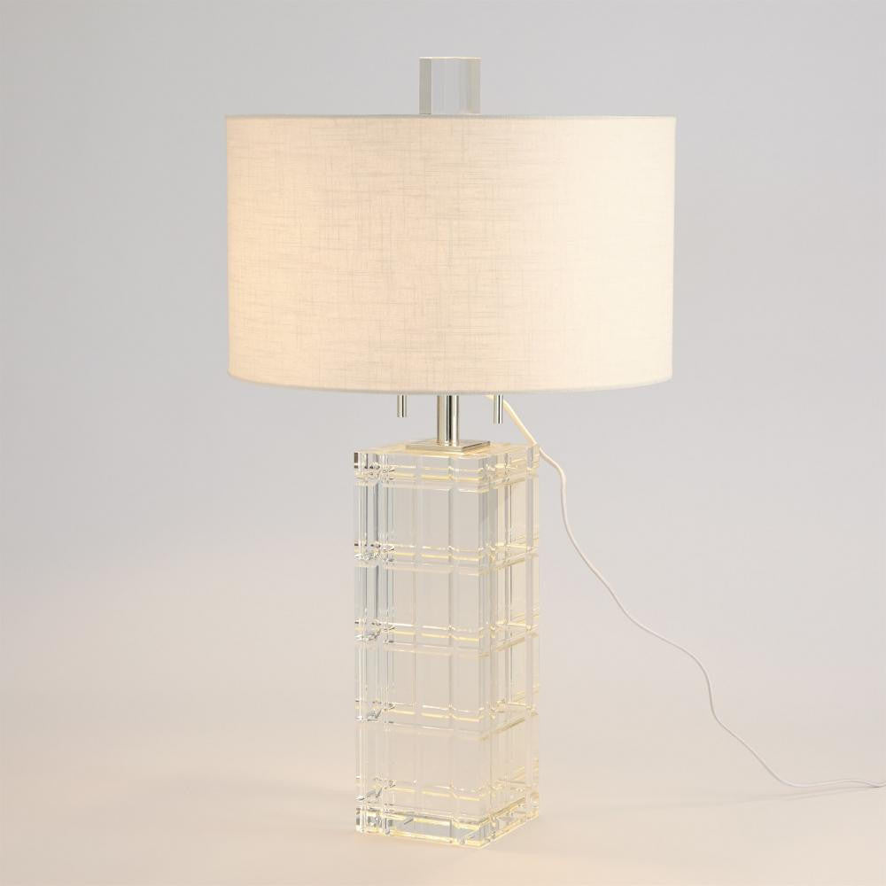 Global Views Crystal Plaid Table Lamp