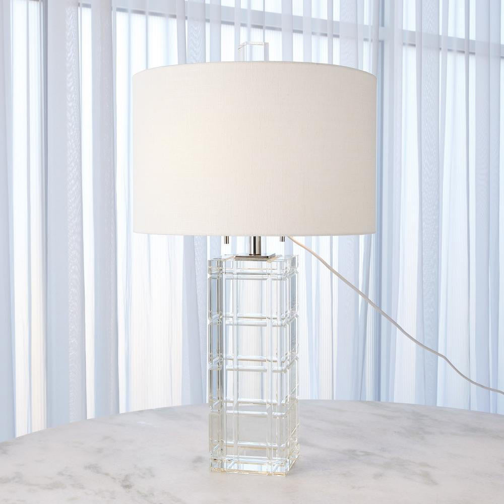 Global Views Crystal Plaid Table Lamp