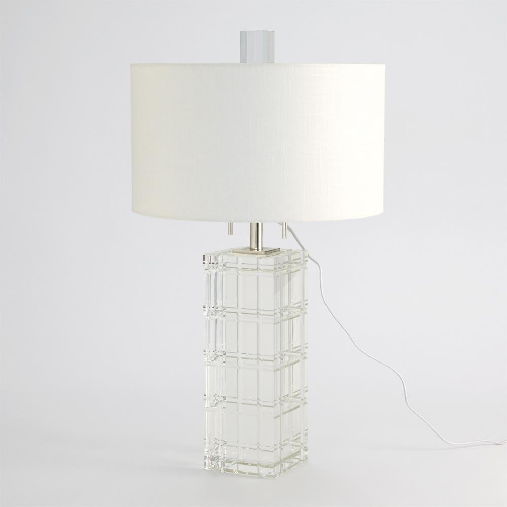 Global Views Crystal Plaid Table Lamp
