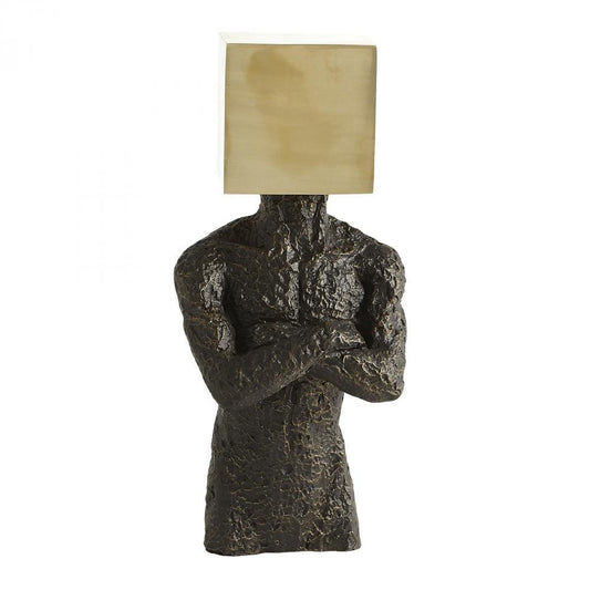 Global Views Cube Hero Bronze Sculpture