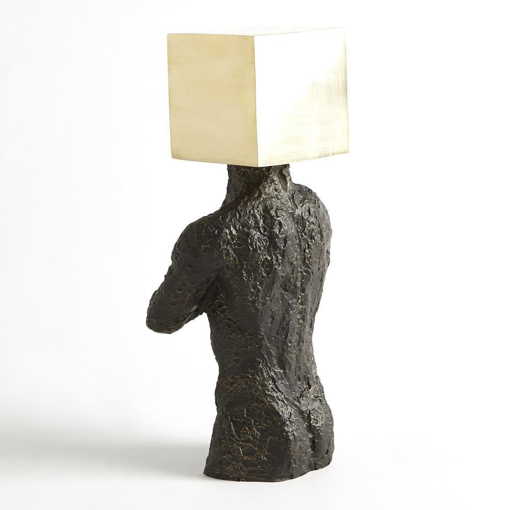 Global Views Cube Hero Bronze Sculpture