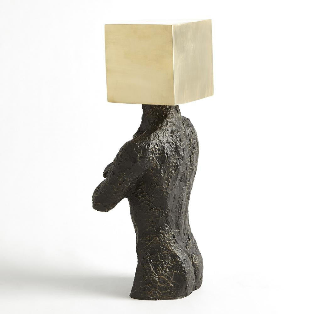 Global Views Cube Hero Bronze Sculpture