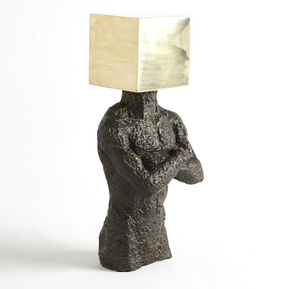 Global Views Cube Hero Bronze Sculpture