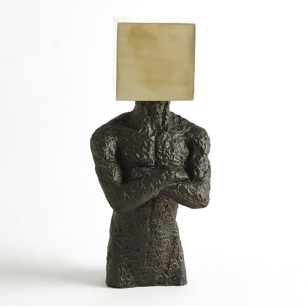 Global Views Cube Hero Bronze Sculpture