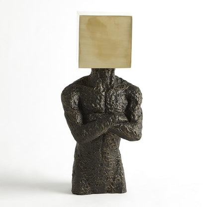 Global Views Cube Hero Bronze Sculpture