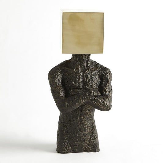 Global Views Cube Hero Bronze Sculpture