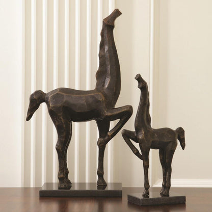 Global Views Cubist Horse Large Bronze Sculpture