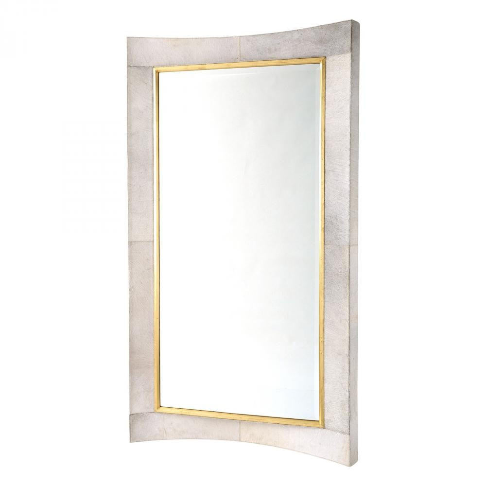 Global Views Curved Floor Mirror - White Hair - on - Hide, Global Views Company 9.92727 YV0M040H27