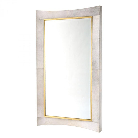 Global Views Curved Floor Mirror - White Hair - on - Hide, Global Views Company 9.92727 YV0M040H27