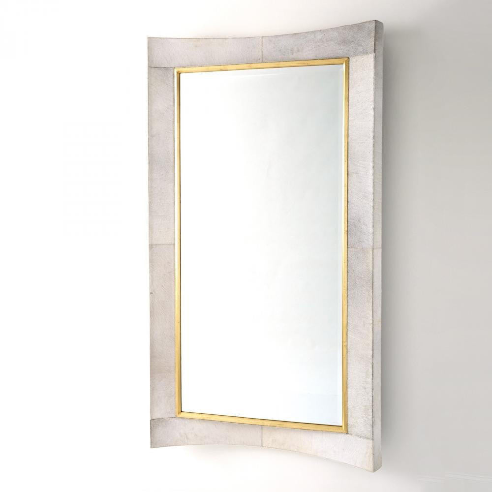 Global Views Curved Floor Mirror - White Hair - on - Hide, Global Views Company 9.92727 YV0M040H27