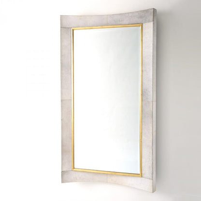Global Views Curved Floor Mirror - White Hair - on - Hide, Global Views Company 9.92727 YV0M040H27