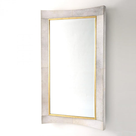 Global Views Curved Floor Mirror - White Hair - on - Hide, Global Views Company 9.92727 YV0M040H27