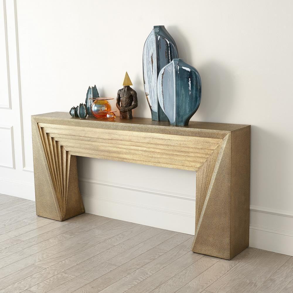 Global Views Deco Brass Console