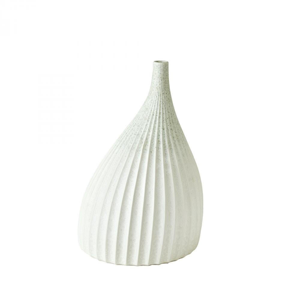Global Views Dewdrop Large White Vase