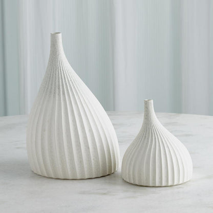 Global Views Dewdrop Large White Vase