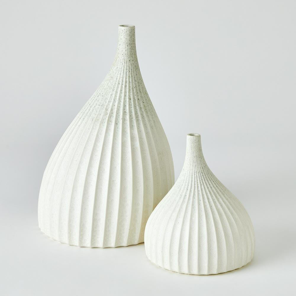 Global Views Dewdrop Large White Vase