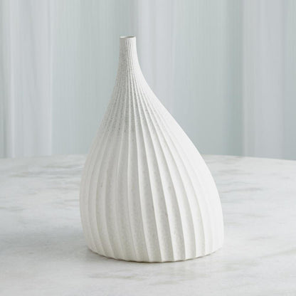 Global Views Dewdrop Large White Vase