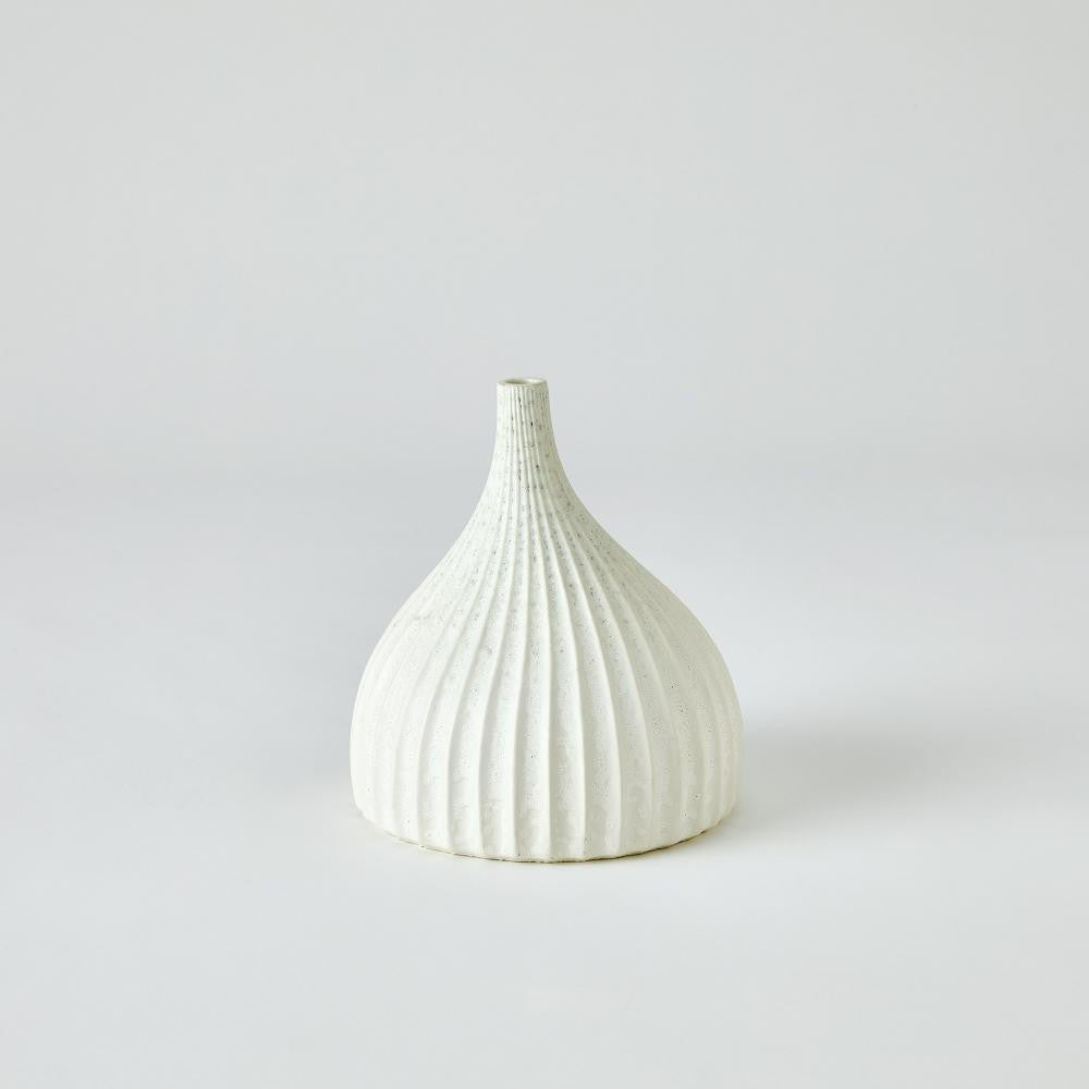 Global Views Dewdrop Small White Vase