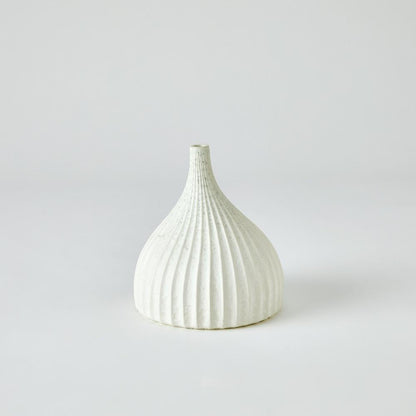 Global Views Dewdrop Small White Vase