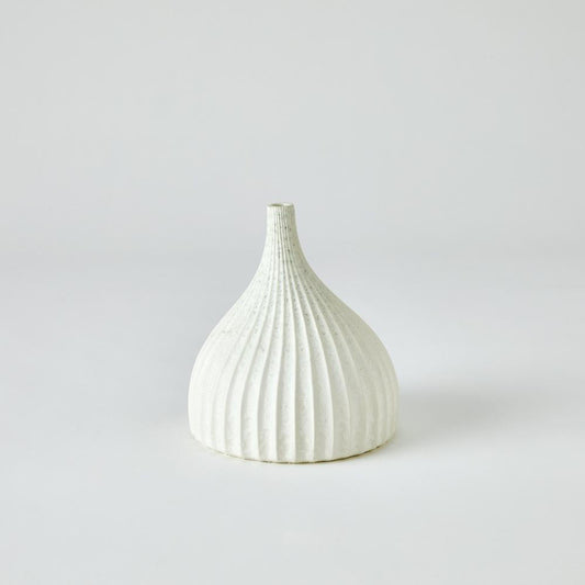 Global Views Dewdrop Small White Vase