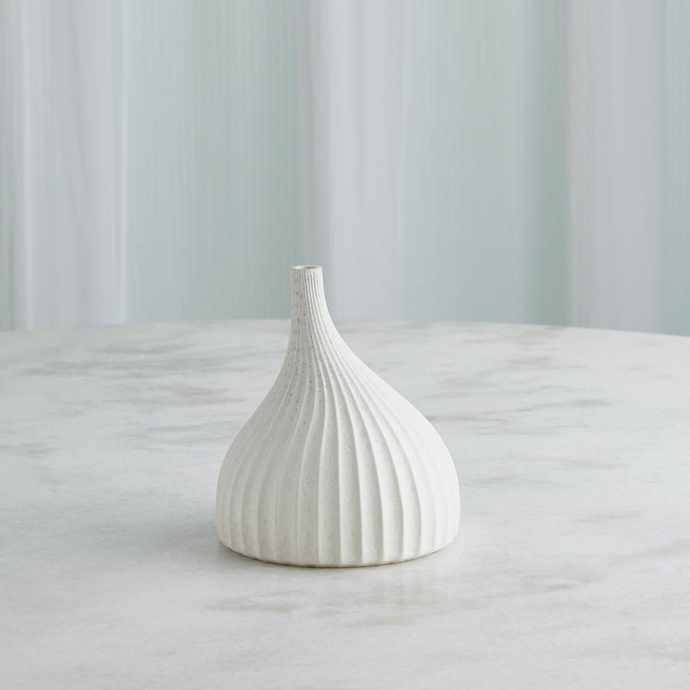 Global Views Dewdrop Small White Vase