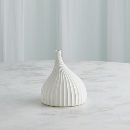 Global Views Dewdrop Small White Vase