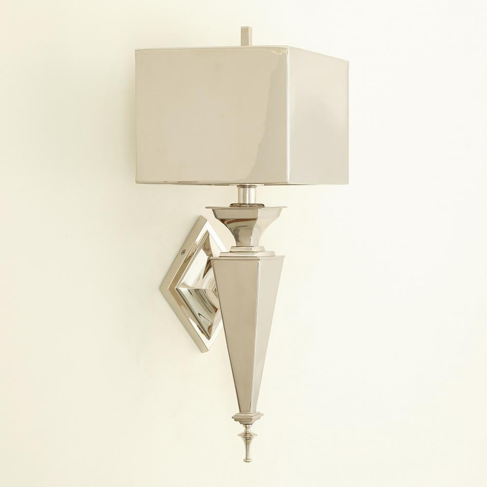 Global Views Diamond Nickel Wall Sconce