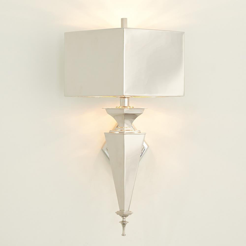 Global Views Diamond Nickel Wall Sconce