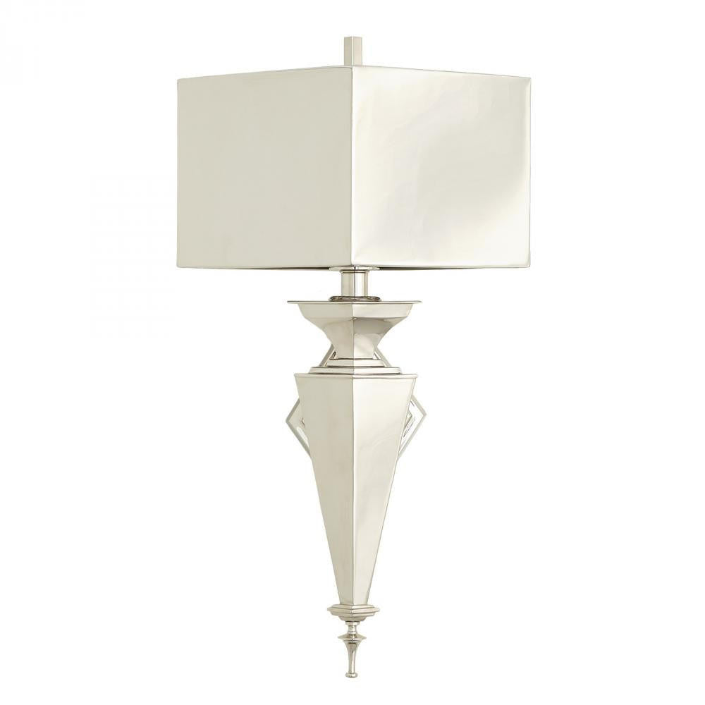 Global Views Diamond Nickel Wall Sconce