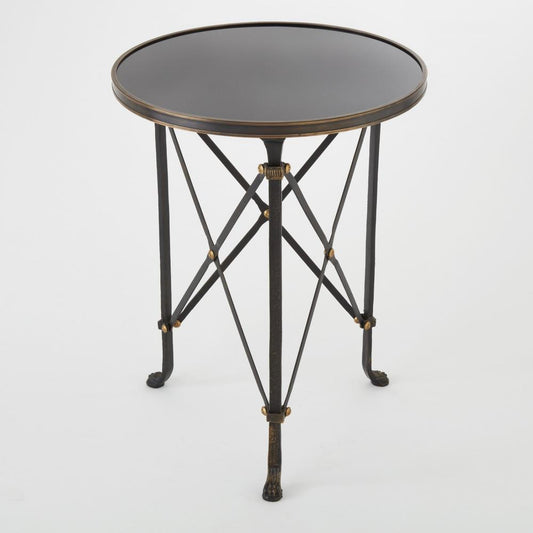 Global Views Directoire Iron/Black Granite Table