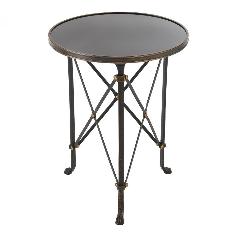 Global Views Directoire Iron/Black Granite Table