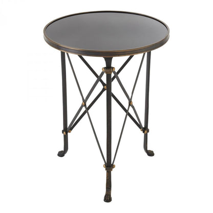 Global Views Directoire Iron/Black Granite Table