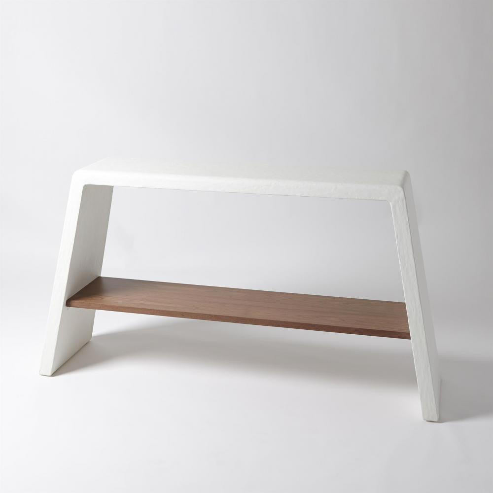 Global Views Eddy Console Table Brown, White