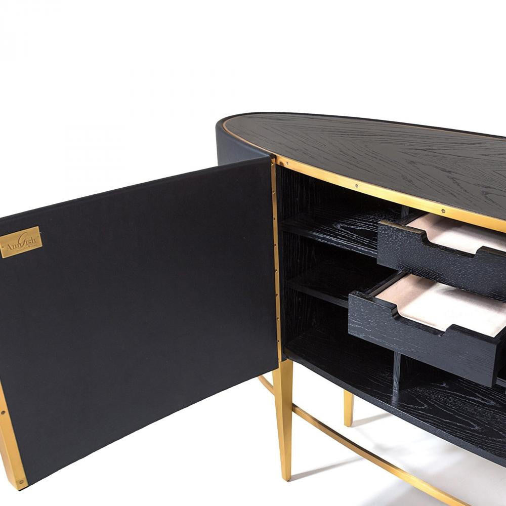 Global Views Ellipse Ebony Sideboard