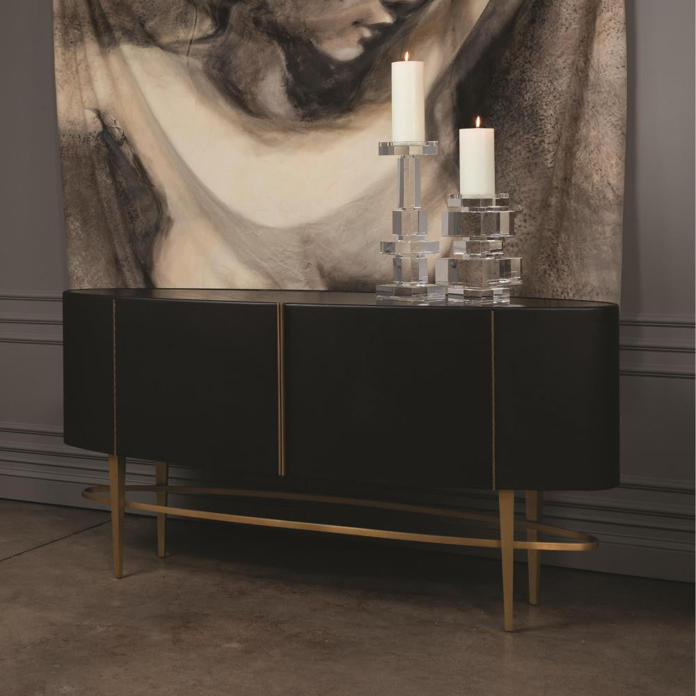 Global Views Ellipse Ebony Sideboard