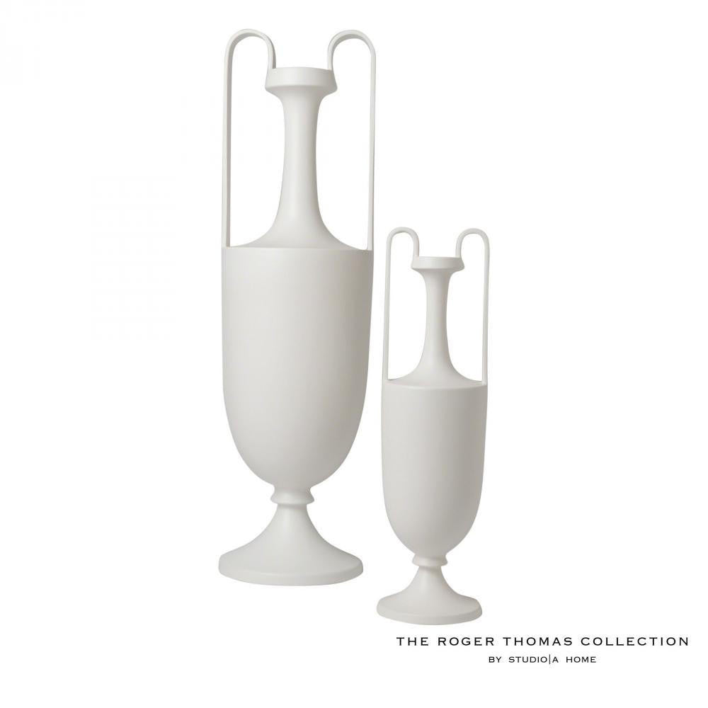 Global Views Elongated Grecian Large Amphora Matte White
