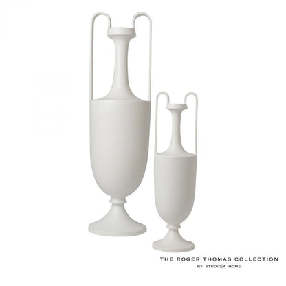 Global Views Elongated Grecian Large Amphora Matte White